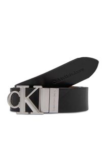 Calvin Klein Jeans Pasek Damski Round Mono Pl Rev Lthr Belt 30Mm K60K611489 Czarny. Kolor: czarny. Materiał: skóra