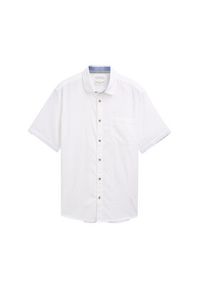 Tom Tailor Koszula 1045098 Biały Regular Fit. Kolor: biały. Materiał: bawełna