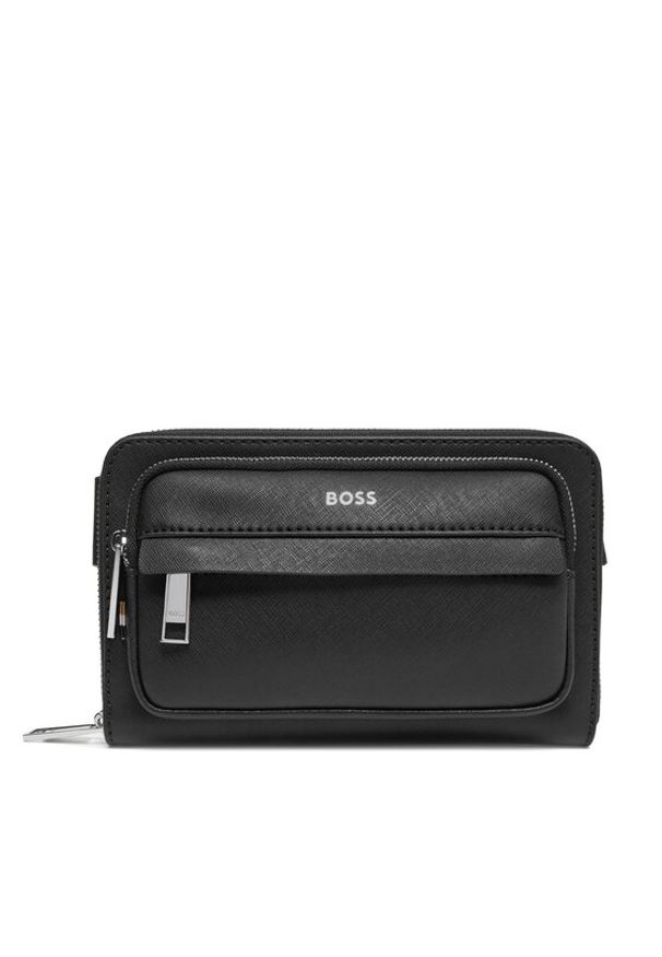 BOSS Saszetka nerka 50530098 Czarny. Kolor: czarny. Materiał: skóra