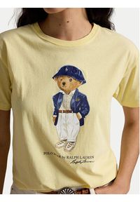 Polo Ralph Lauren T-Shirt 211B17792001 Żółty jasny Regular Fit. Typ kołnierza: polo. Kolor: żółty. Materiał: bawełna #5