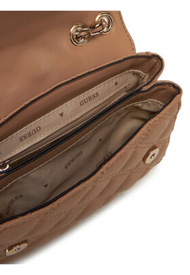 Guess Torebka HWQG87 48740 Beżowy. Kolor: beżowy. Materiał: skórzane