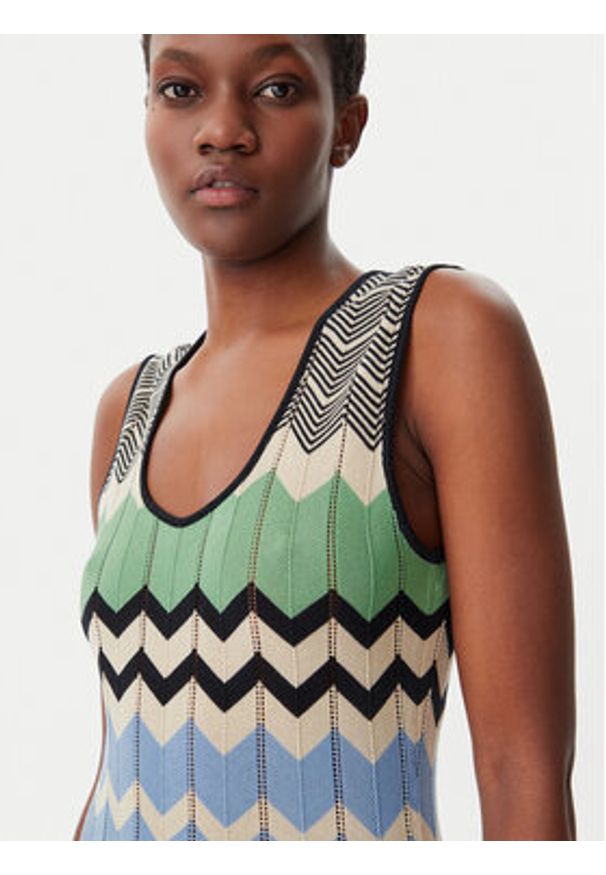 Lola Casademunt by Maite Sukienka dzianinowa MS2516005 Kolorowy Regular Fit. Materiał: bawełna. Wzór: kolorowy