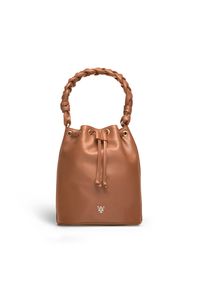 W.KRUK - Torebka Bucket Bag Longplay. Materiał: z tłoczeniem, skórzane. Styl: klasyczny, elegancki. Rodzaj torebki: na ramię