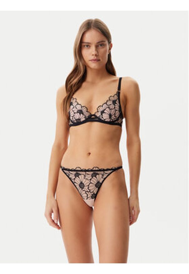 Chantelle Biustonosz z fiszbiną Lush C22ONA Czarny. Kolor: czarny. Materiał: syntetyk