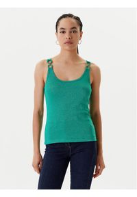 Morgan Top 251-DIDONI Zielony Slim Fit. Kolor: zielony. Materiał: wiskoza