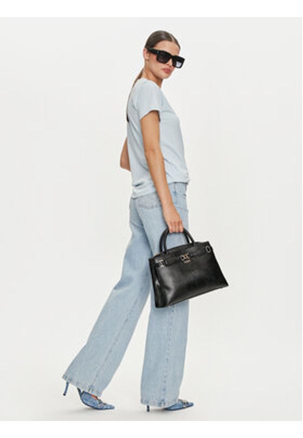 Guess Jeans T-Shirt 165657 Niebieski Classic Fit. Kolor: niebieski. Materiał: bawełna