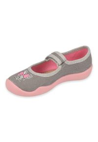 Befado obuwie dziecięce 114X479 różowe szare. Kolor: różowy, wielokolorowy, szary. Materiał: bawełna, tkanina #3