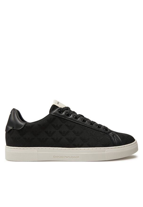 Emporio Armani Sneakersy X4X316 XM741 K001 Czarny. Kolor: czarny. Materiał: materiał