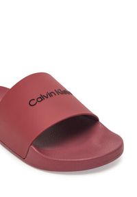 Calvin Klein Klapki Pool Slide Rubber HM0HM00455 Bordowy. Kolor: czerwony. Materiał: syntetyk #6