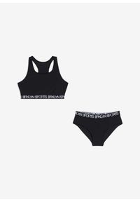 bonprix - Bikini sportowe z tyłem typu bokserka (2 części). Kolor: czarny #2