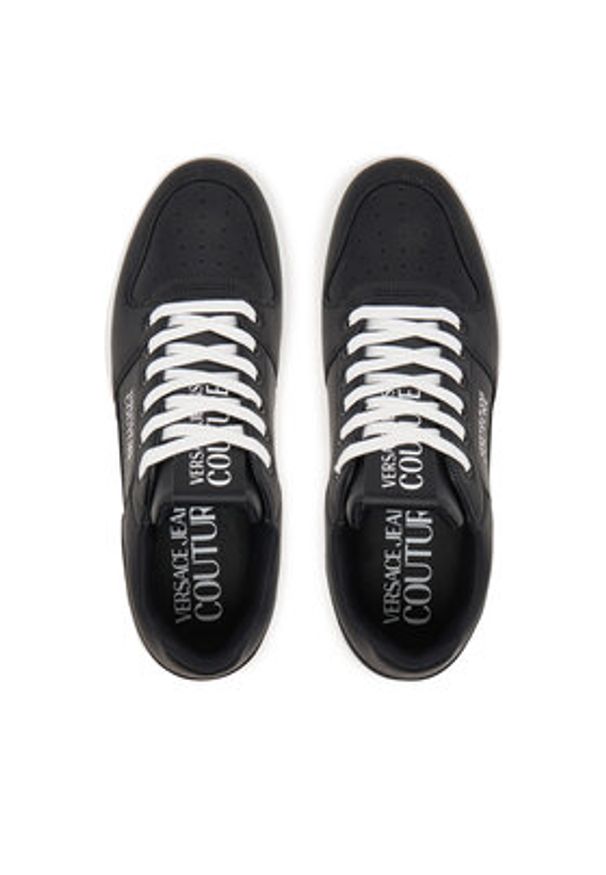 Versace Jeans Couture Sneakersy 79YA3SJ4 ZPB43 Czarny. Kolor: czarny. Materiał: skóra