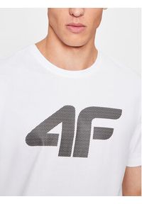 4f - 4F T-Shirt 4FAW23TTSHM0877 Biały Regular Fit. Kolor: biały. Materiał: bawełna