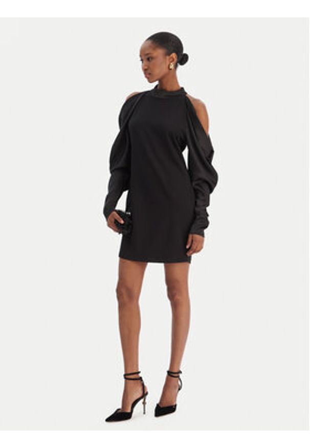 Rinascimento Sukienka koktajlowa CFC0126605003 Czarny Regular Fit. Kolor: czarny. Materiał: syntetyk. Styl: wizytowy