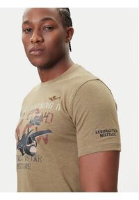 Aeronautica Militare T-Shirt 252TS2472UJ00708 Beżowy Regular Fit. Kolor: beżowy. Materiał: bawełna
