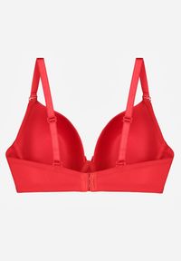 Born2be - Czerwony Klasyczny Biustonosz o Gładkim Wykończeniu z Kokardką Adothyia. Kolor: czerwony. Wzór: gładki #2