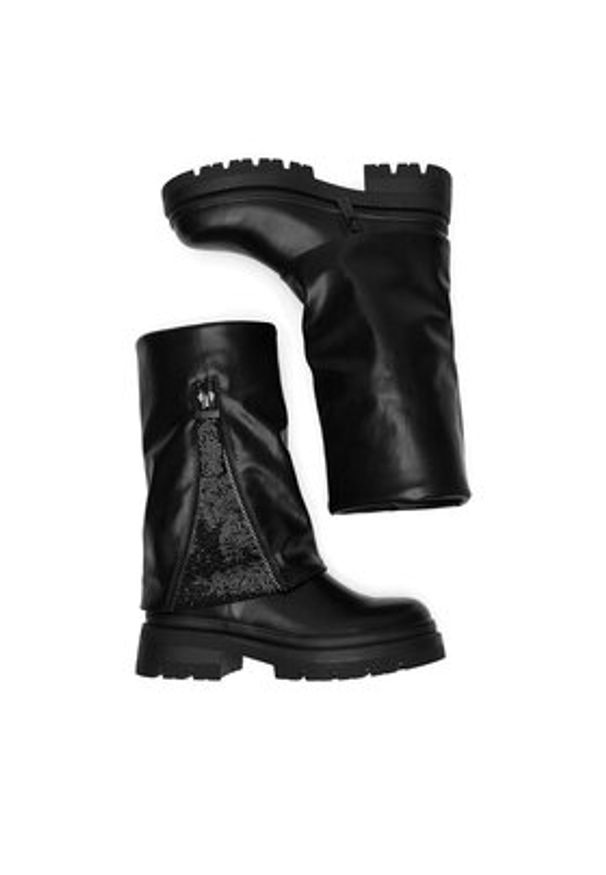 Jenny Fairy Kozaki WFA2875-1 Czarny. Kolor: czarny. Materiał: skóra