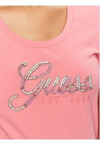 Guess T-Shirt W3YI36 J1314 Różowy Slim Fit. Kolor: różowy. Materiał: bawełna #4