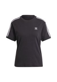 Koszulka Sportowa Damska Adidas 3-Stripes. Kolor: czarny