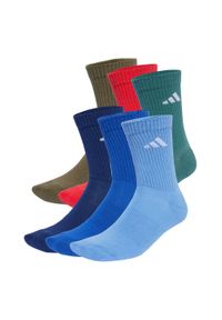 Adidas - Skarpety Cushioned Crew 6 Pairs. Kolor: wielokolorowy, beżowy, niebieski