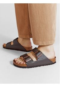 Birkenstock Klapki Arizona Bs 0051103 Brązowy. Kolor: brązowy. Materiał: skóra