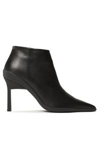 Calvin Klein Botki Wrap Stiletto Ankle Boot 90Hh HW0HW01600 Czarny. Kolor: czarny. Materiał: skóra
