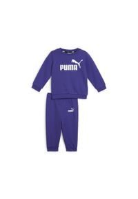 Dresy Joggerowe Puma Minicats Ess Crew Fl Dzieci. Okazja: na uczelnię, na co dzień. Kolor: niebieski. Materiał: dresówka. Styl: casual #1