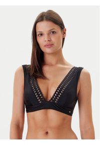 BOSS Góra od bikini Eyelet 50540665 Czarny. Kolor: czarny. Materiał: syntetyk