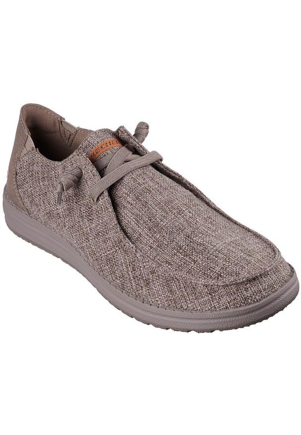 skechers - Adidasy Skechers Melson-nela, Mężczyźni. Kolor: brązowy. Materiał: materiał