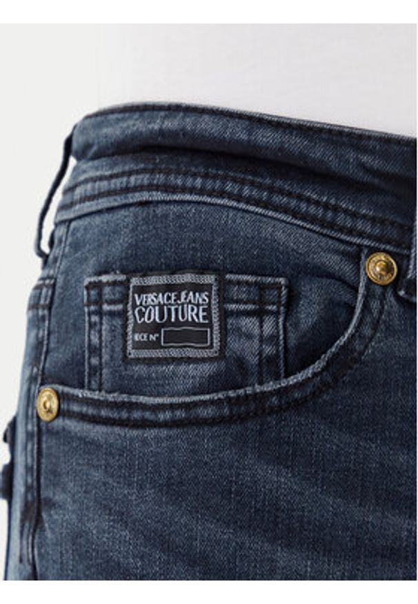 Versace Jeans Couture Jeansy 79HAB561 CDWAB Granatowy Wide Leg. Kolor: niebieski