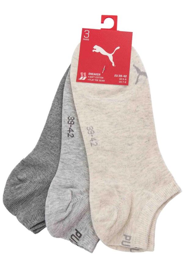 ZEAGLE - Skarpetki Puma Unisex 3-pak 43-46: Wygodne i Oddychające. Kolor: fioletowy. Materiał: poliester, bawełna