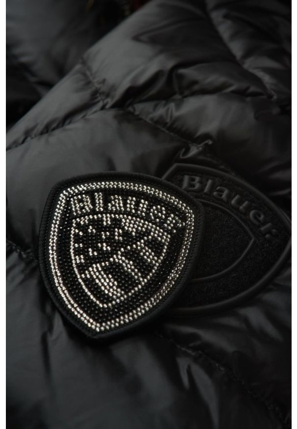 Blauer USA - BLAUER Czarna kurtka damska Arcadia Short Jackets. Kolor: czarny. Materiał: poliamid, futro