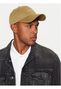Calvin Klein Czapka z daszkiem Mono Logo Print Cap K50K512140 Brązowy. Kolor: brązowy. Materiał: poliester, materiał. Wzór: nadruk