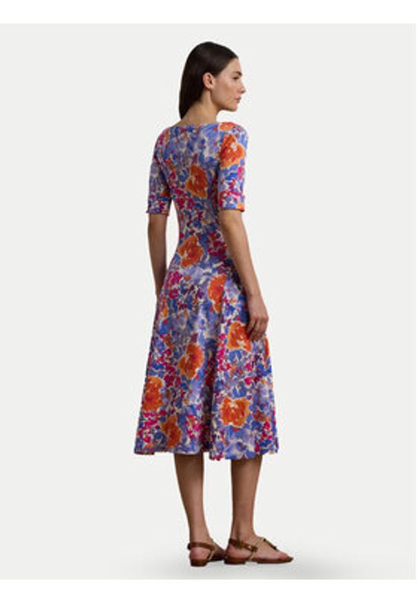 Lauren Ralph Lauren - LAUREN RALPH LAUREN Sukienka codzienna 250972596001 Kolorowy Regular Fit. Okazja: na co dzień. Materiał: bawełna. Wzór: kolorowy. Typ sukienki: proste. Styl: casual