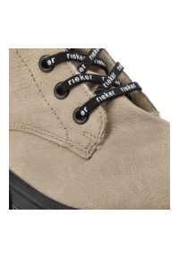 Beżowe Botki Rieker Ocieplane Buty Damskie. Okazja: na spacer, na co dzień. Kolor: beżowy. Materiał: materiał. Sezon: zima, jesień. Styl: casual, elegancki #8