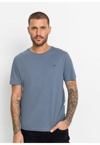 bonprix - T-shirt (3 szt.). Kolor: niebieski. Wzór: haft #1