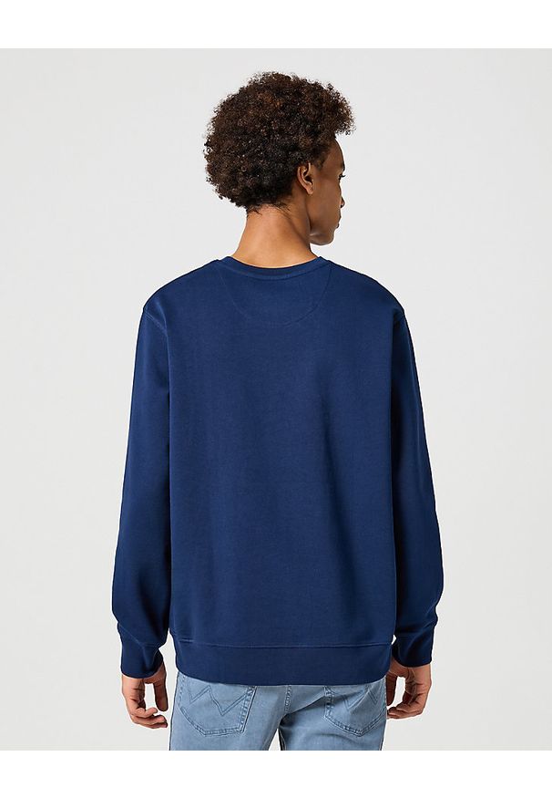 Wrangler - WRANGLER MĘSKA BLUZA CREWNECK SWEATSHIRT NAVY 112357329 W6K0011976