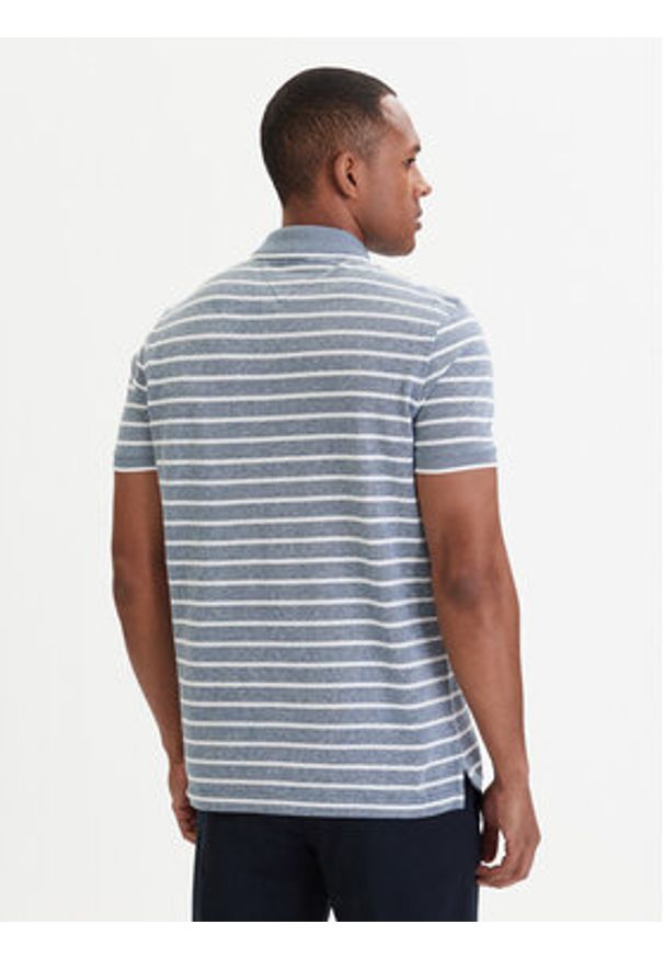 TOMMY HILFIGER - Tommy Hilfiger Polo MW0MW33140 Niebieski Regular Fit. Typ kołnierza: polo. Kolor: niebieski. Materiał: bawełna