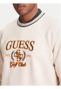 Guess Bluza M5YQ12 KCXW1 Beżowy Regular Fit. Kolor: beżowy. Materiał: bawełna