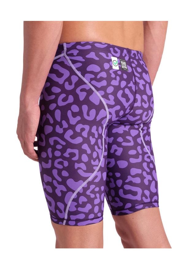 Strój startowy pływacki męskiArena ST Next LE Jammer Leopard. Kolor: fioletowy