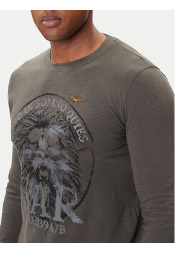 Aeronautica Militare Longsleeve 252TS2485UJ00708 Szary Regular Fit. Kolor: szary. Materiał: bawełna. Długość rękawa: długi rękaw
