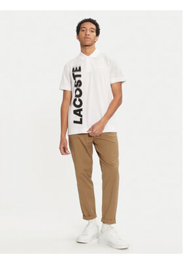Lacoste Polo PH2801 Biały Regular Fit. Typ kołnierza: polo. Kolor: biały. Materiał: syntetyk
