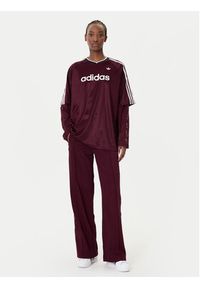 Adidas - adidas Bluzka KC6432 Bordowy Oversize. Kolor: czerwony. Materiał: syntetyk #4