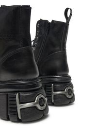 NEW ROCK Glany M-NEWMILI083-S37 Czarny. Kolor: czarny. Materiał: skóra. Styl: rockowy #5