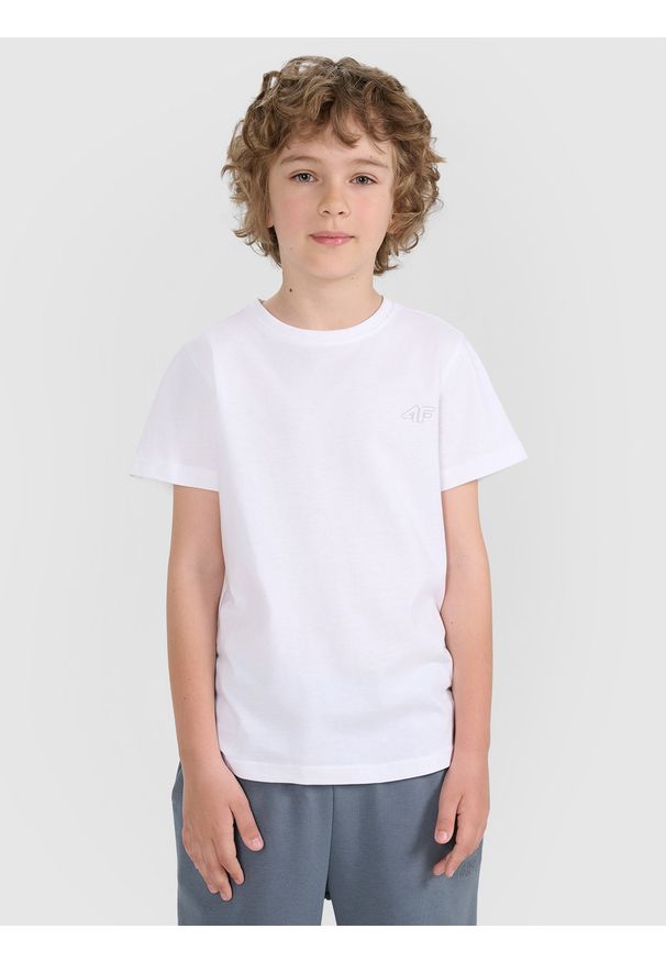 4f - 4F T-shirt regular gładki (2-pack) dziecięcy - multikolor 134/140 (8-10 lat). Okazja: na co dzień. Kolor: wielokolorowy. Materiał: bawełna, materiał, jersey. Długość rękawa: krótki rękaw. Długość: krótkie. Wzór: gładki. Sezon: lato. Styl: klasyczny, młodzieżowy, sportowy, casual