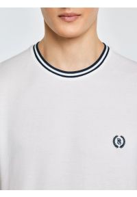 Big-Star - Koszulka męska z kontrastowym wykoŅczeniem biała Polias 100. Kolor: biały. Materiał: bawełna, materiał. Wzór: haft, ze splotem. Styl: klasyczny #5