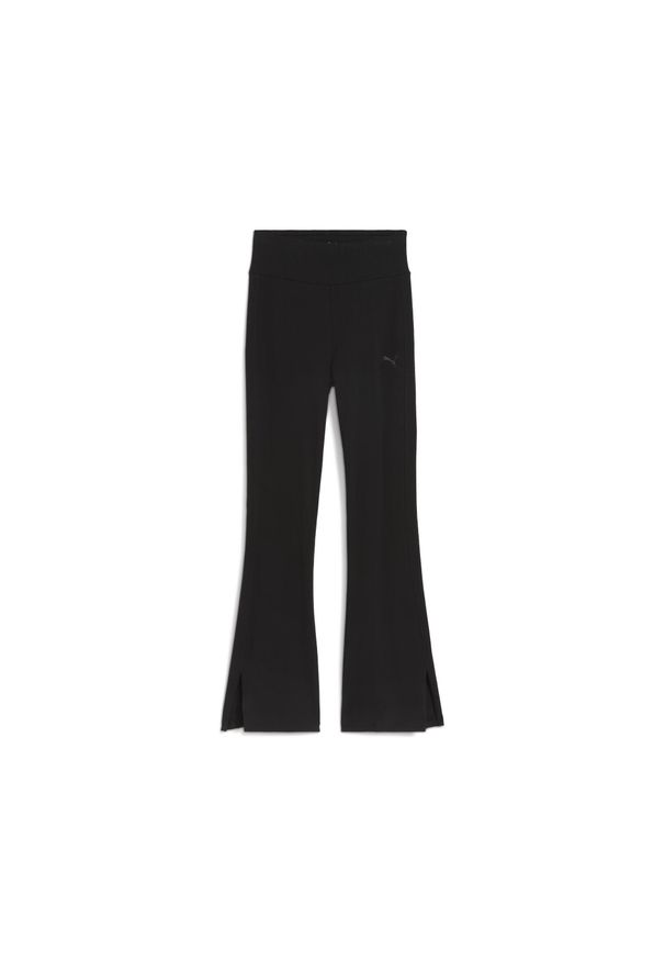 Puma - Damskie rozkloszowane legginsy HER z wysokim stanem PUMA. Stan: podwyższony. Kolor: czarny. Sport: fitness