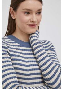 Vero Moda sweter damski lekki. Kolor: niebieski. Materiał: materiał, wiskoza, dzianina. Długość rękawa: długi rękaw. Długość: długie #5
