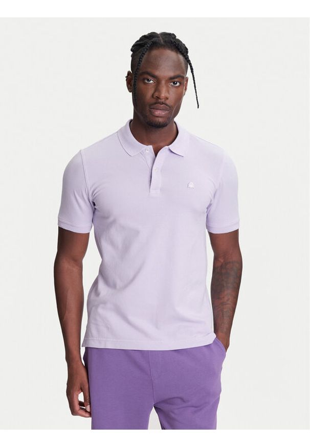 United Colors of Benetton - United Colors Of Benetton Polo 3WG9U301Z Fioletowy Slim Fit. Typ kołnierza: polo. Kolor: fioletowy. Materiał: bawełna