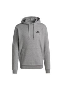 Adidas - Essentials Fleece Hoodie. Typ kołnierza: kaptur. Kolor: wielokolorowy, czarny, szary