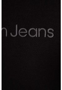 Calvin Klein Jeans bluza dziecięca kolor czarny z aplikacją. Kolor: czarny. Materiał: bawełna, prążkowany. Wzór: aplikacja #3